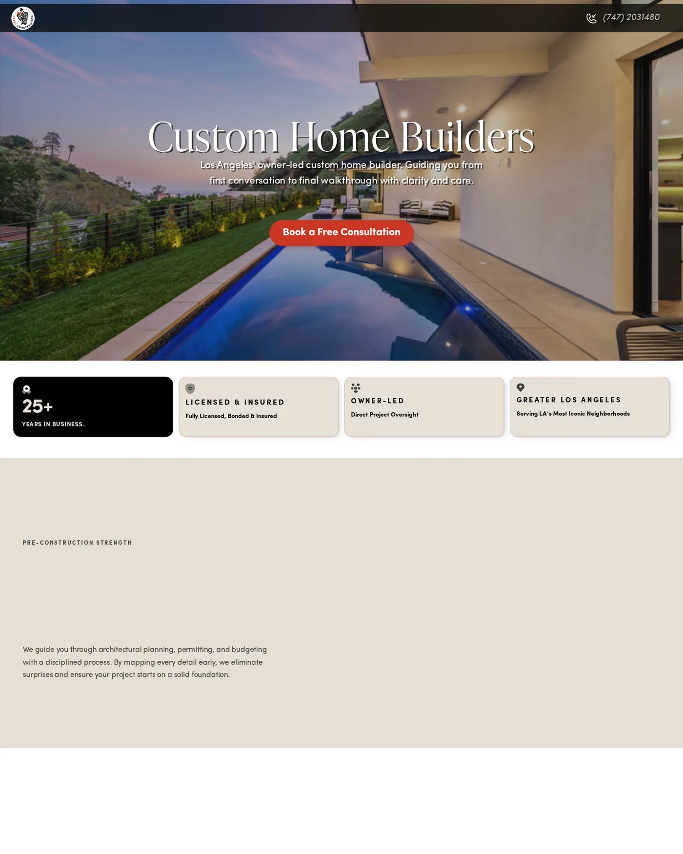 Website design for Heart Construction — Custom Homes Portal